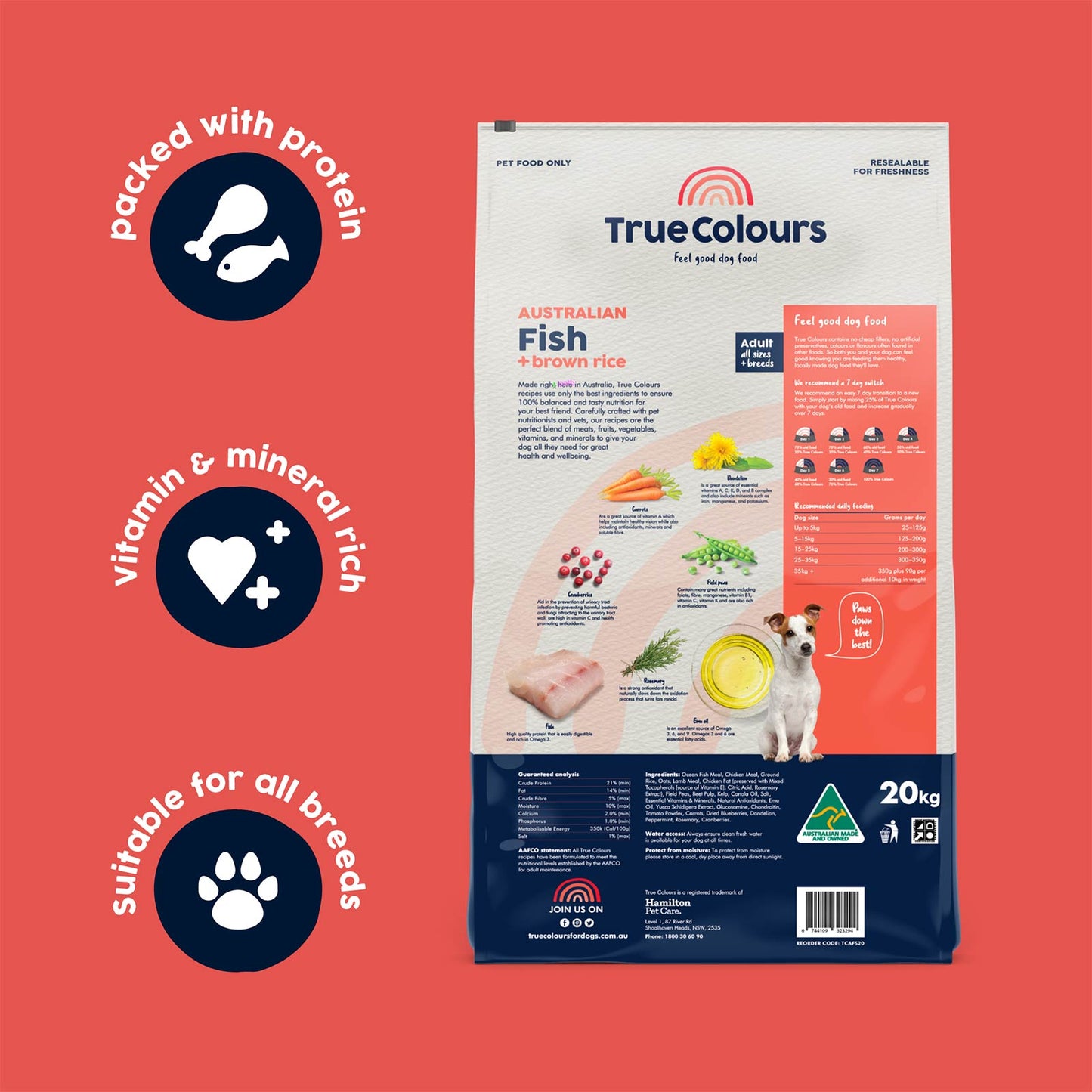 True Colours – Adult Dog – Australian Fish + Brown Rice