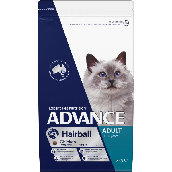 ADVANCE Adult Cat Hairball Chicken 1.5kg