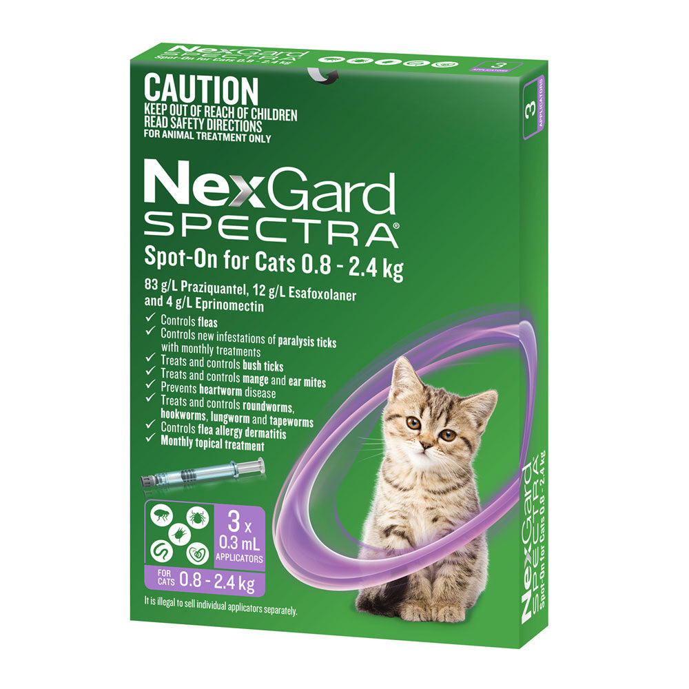 NexGard Spectra Spot-On for Cats 0.8–2.4kg