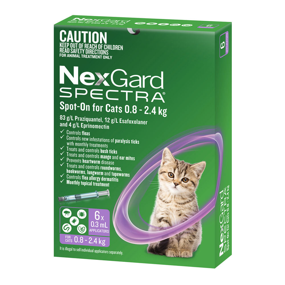 NexGard Spectra Spot-On for Cats 0.8–2.4kg