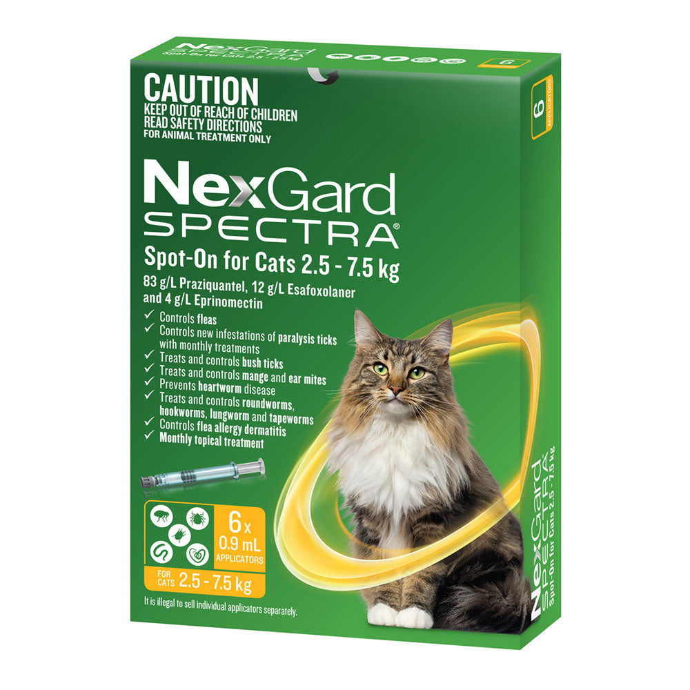 NexGard Spectra Spot-On for Cats 2.5–7.5kg