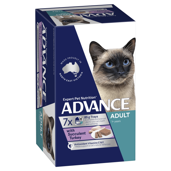ADVANCE Adult Cat Trays – Succulent Turkey 7x85g