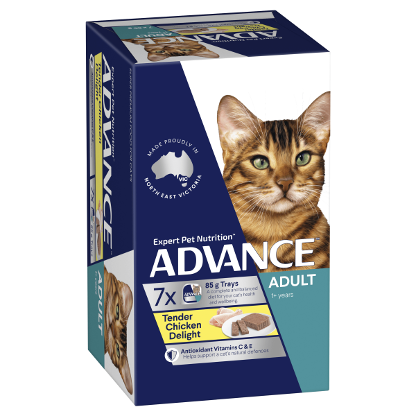 ADVANCE Adult Cat Trays – Tender Chicken Delight 7x85g