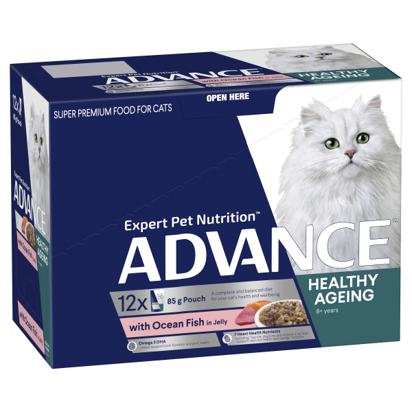 ADVANCE Adult Cat Pouches – Healthy Ageing Ocean Fish 12x85g