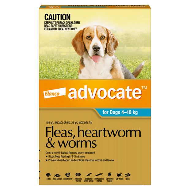 Advocate – Flea, Heartworm & Worms for Puppies & Dogs – 3 Tubes