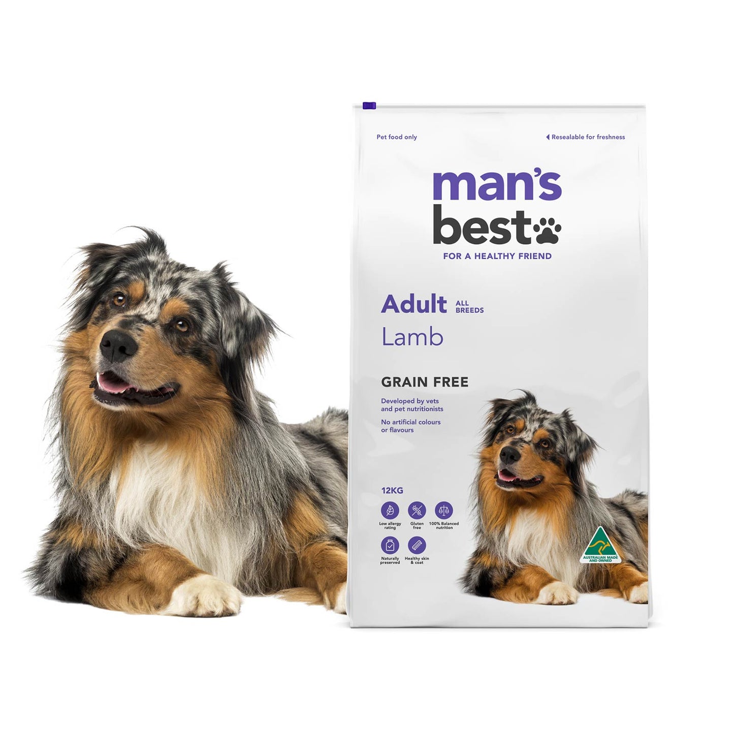 Man’s Best – Adult Dog – GRAIN FREE – Lamb