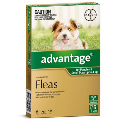 Advantage – Fleas – Puppies & Small Dogs up to 4 kg