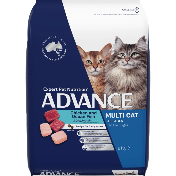 ADVANCE Adult Multi-Cat Chicken & Ocean Fish 8kg