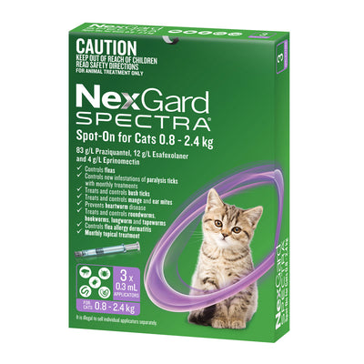NexGard Spectra Spot-On for Cats 0.8–2.4kg