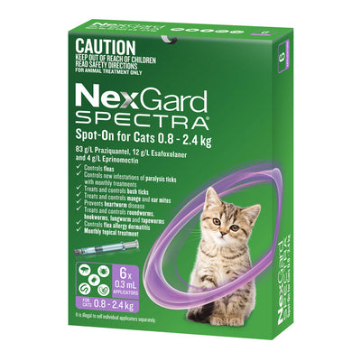 NexGard Spectra Spot-On for Cats 0.8–2.4kg