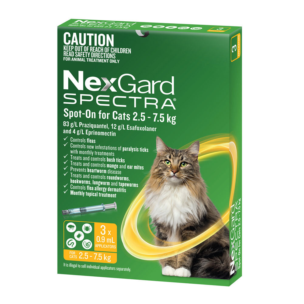 NexGard Spectra Spot-On for Cats 2.5–7.5kg
