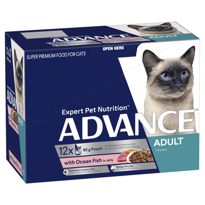 ADVANCE Adult Cat Pouches – Ocean Fish 12x85g